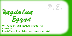 magdolna egyud business card